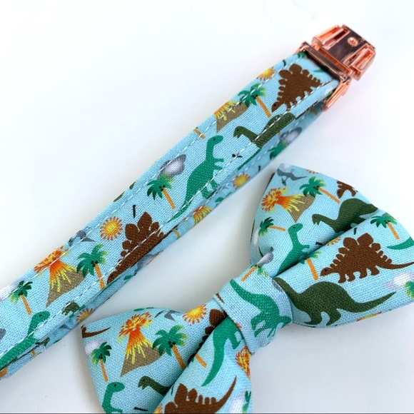 Dog Dinosaur Dog Collar With Removable Bow Tie New Xs Poshmark